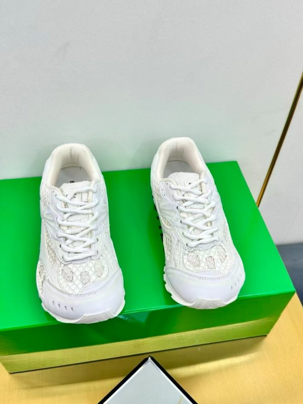 Bottega Veneta White Mesh Casual Running Sneakers Fashion Daily Shoes